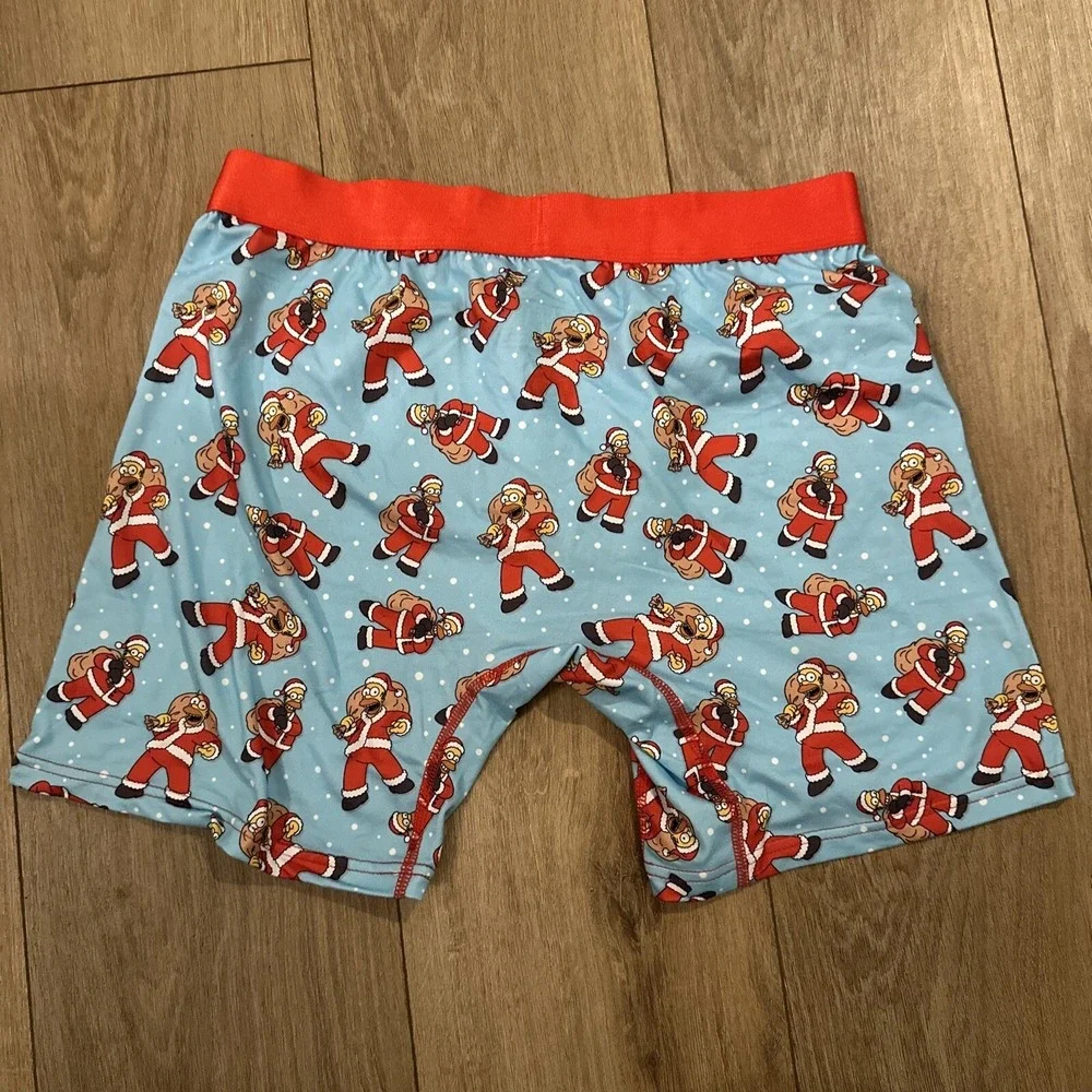 Simpsons Themed Boxer Briefs,‎ Men's Size XL (38-40) Holiday Xmas  Homer Santa